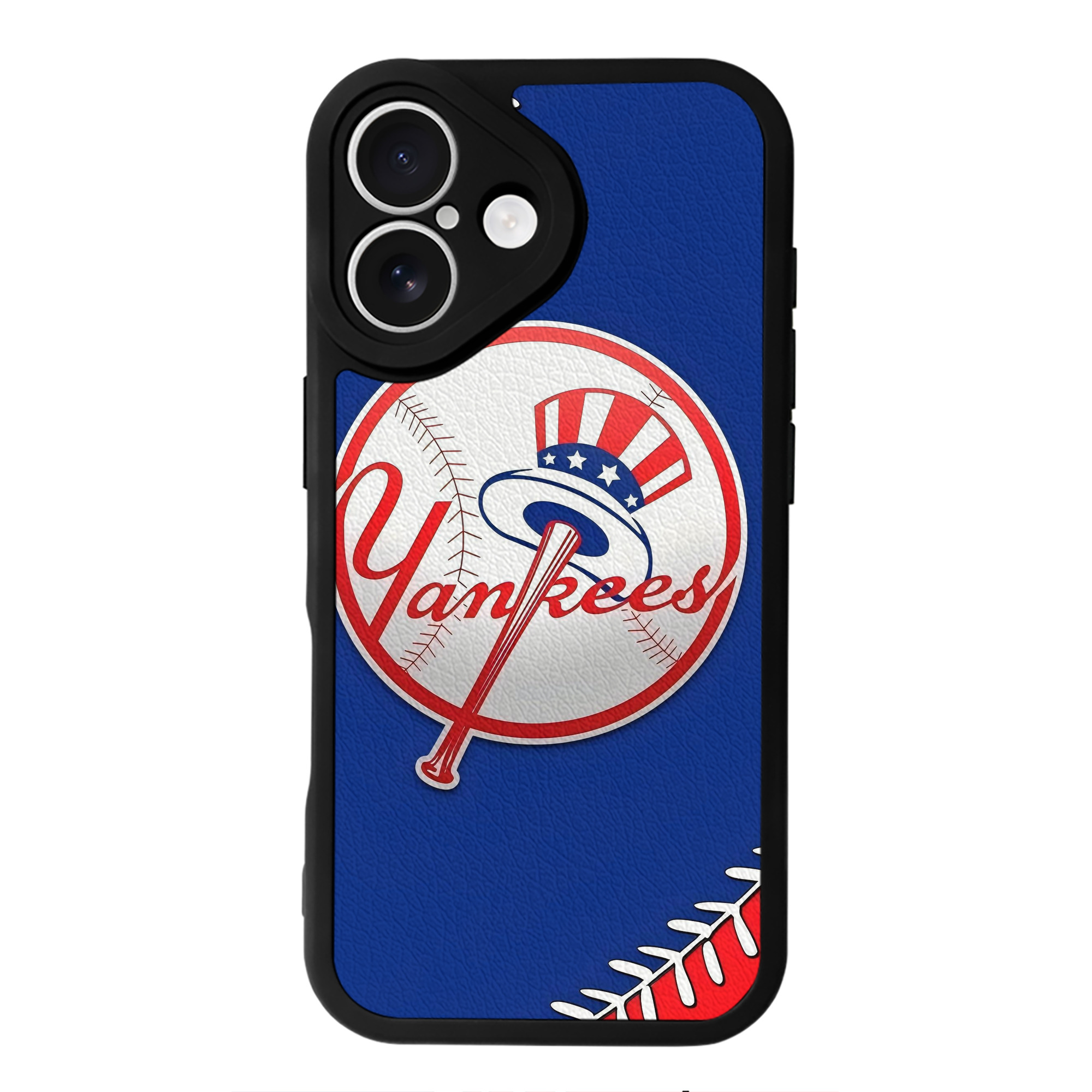 New York Yankees 203 IPhone 16 Silicone Leather Case – UV Print, Lambskin Texture – Perfect Fit, Wireless Charging Compatible, Scratch Resistant, Precise Cutouts – Stylish Protection For IPhone 16